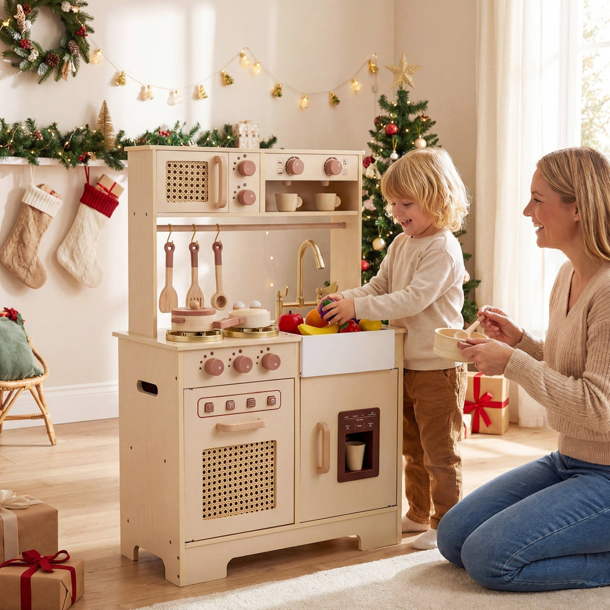 Chef Pretend Play Kitchen for Kids with Realistic Lights and SoundsTorqelo.com