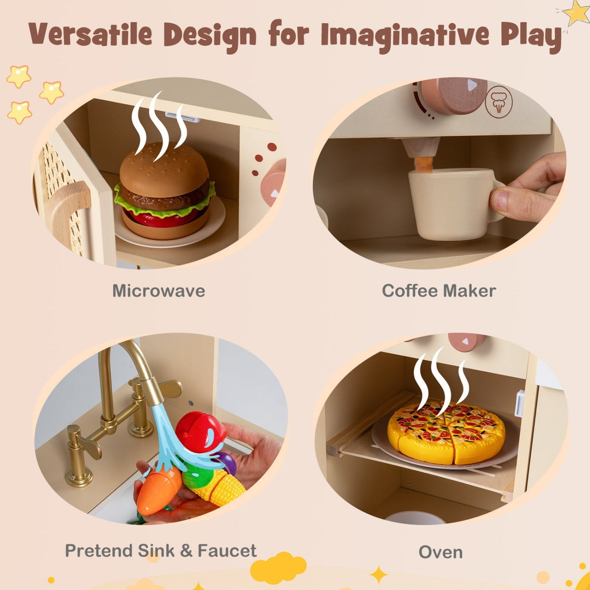 Chef Pretend Play Kitchen for Kids with Realistic Lights and SoundsTorqelo.com
