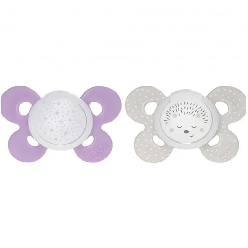 Chicco Physio Forma Comfort Silicone Pacifier for Girls 16-36M 2-Pack by Beauty Care Bag
