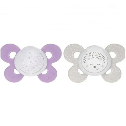 Chicco Physio Forma Comfort Silicone Pacifier for Girls 16-36M 2-Pack by Beauty Care Bag