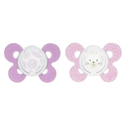 Chicco PhysioForma Comfort Silicone Pacifiers for Girls 6-16M 2-Pack by Beauty Care Bag