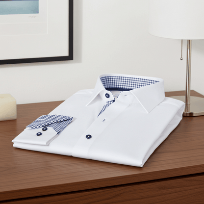 Christopher Button-Up Shirt With Contrast Details // White // Contemporary Fit (Regular)Shirts & TopsTorqelo.com