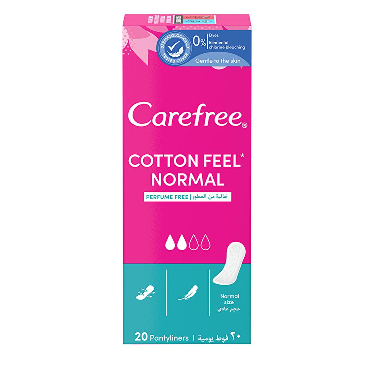 Carefree Cotton Fresh unscented daily panty liners