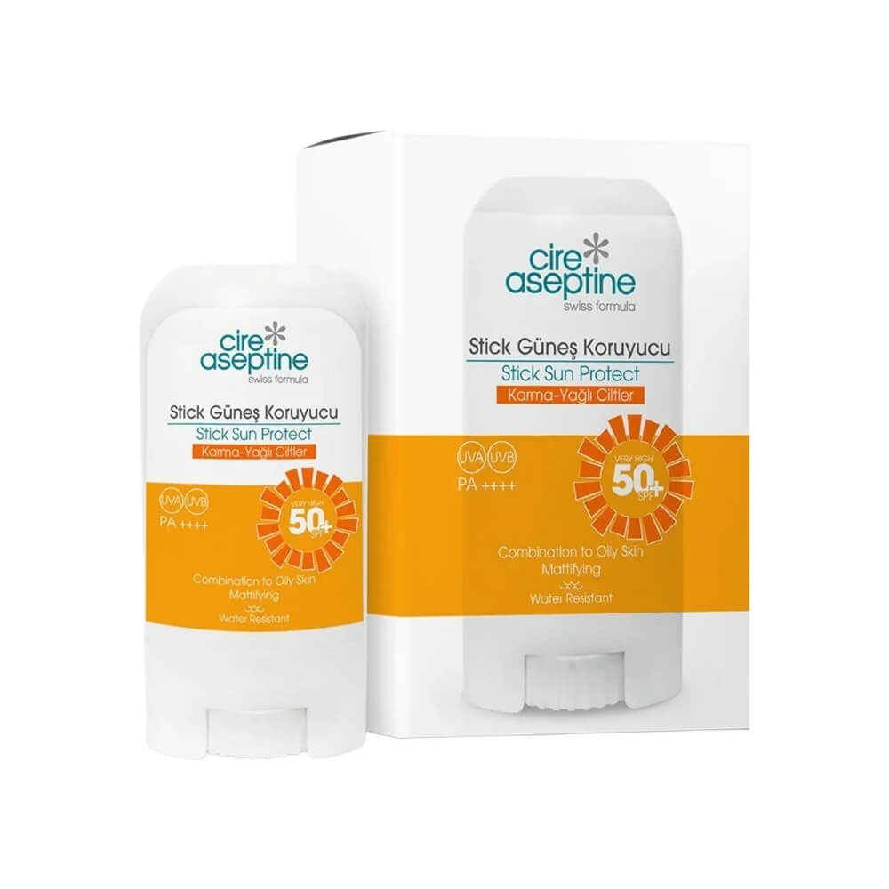 Cire Aseptine SPF 50+ Sunscreen Stick for Oily Skin 15ml by Beauty Care Bag