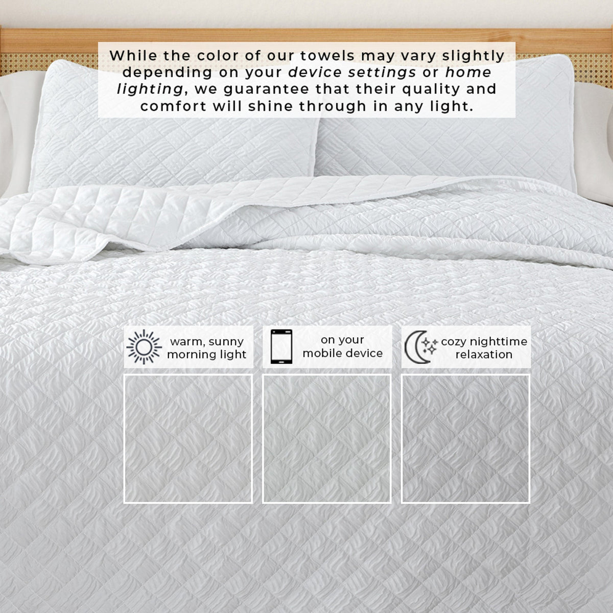 Diamond Embossed Quilt Set - Diamond Microsculpt Collection by Great Bay Home