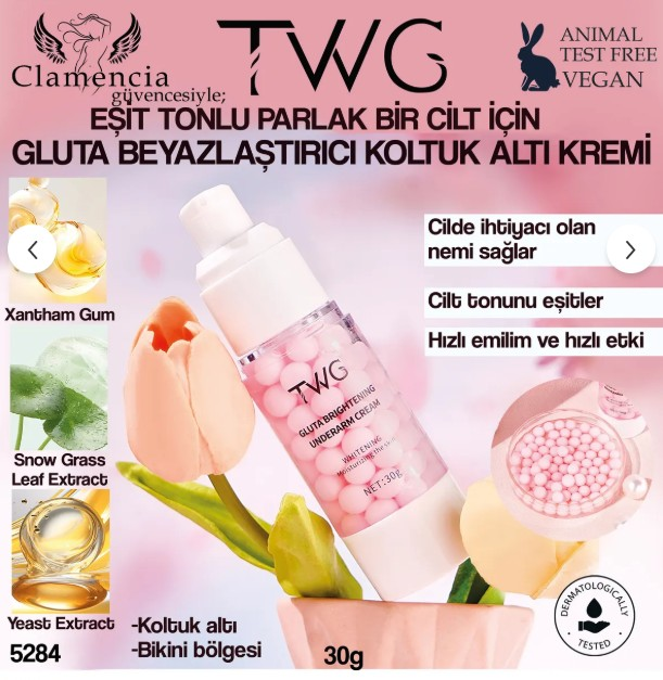 Clamencia TWG Underarm & Bikini Area Brightening Cream 30g by Beauty Care Bag