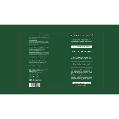 Clara Hygienics 5% Glycolic Acid Brightening Toner 200 mlSkincareTorqelo.com