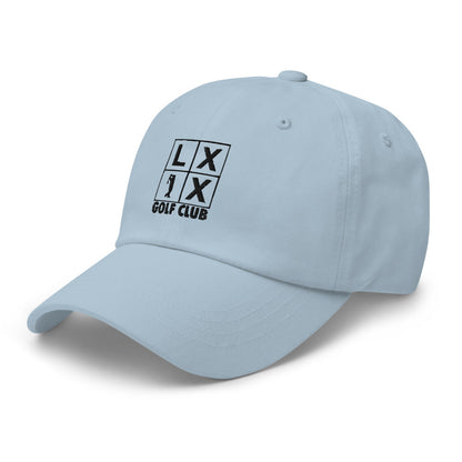Four Box Logo Dad Hat - Black Logo by LXIX GOLF CLUB