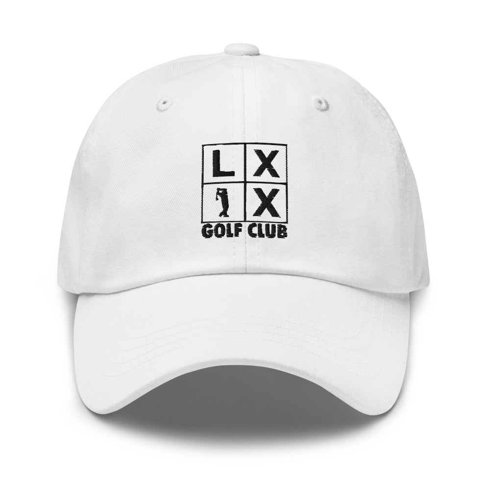 Four Box Logo Dad Hat - Black Logo by LXIX GOLF CLUB