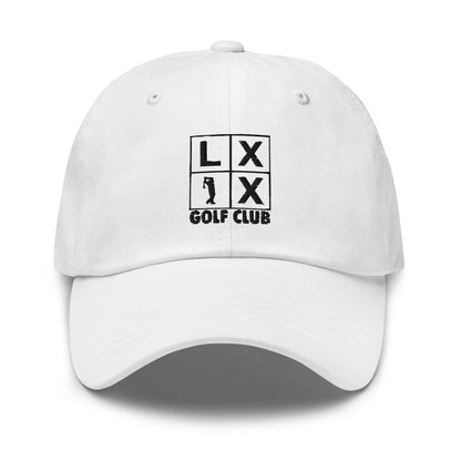 Four Box Logo Dad Hat - Black Logo by LXIX GOLF CLUB