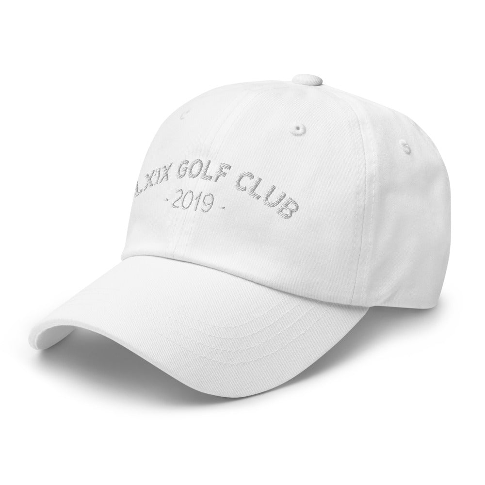 Arch Logo Dad Hat - White Logo by LXIX GOLF CLUB