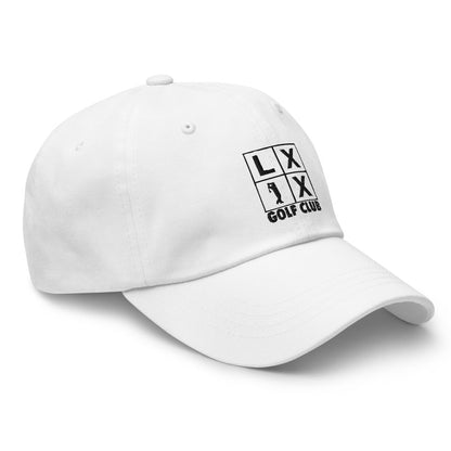 Four Box Logo Dad Hat - Black Logo by LXIX GOLF CLUB