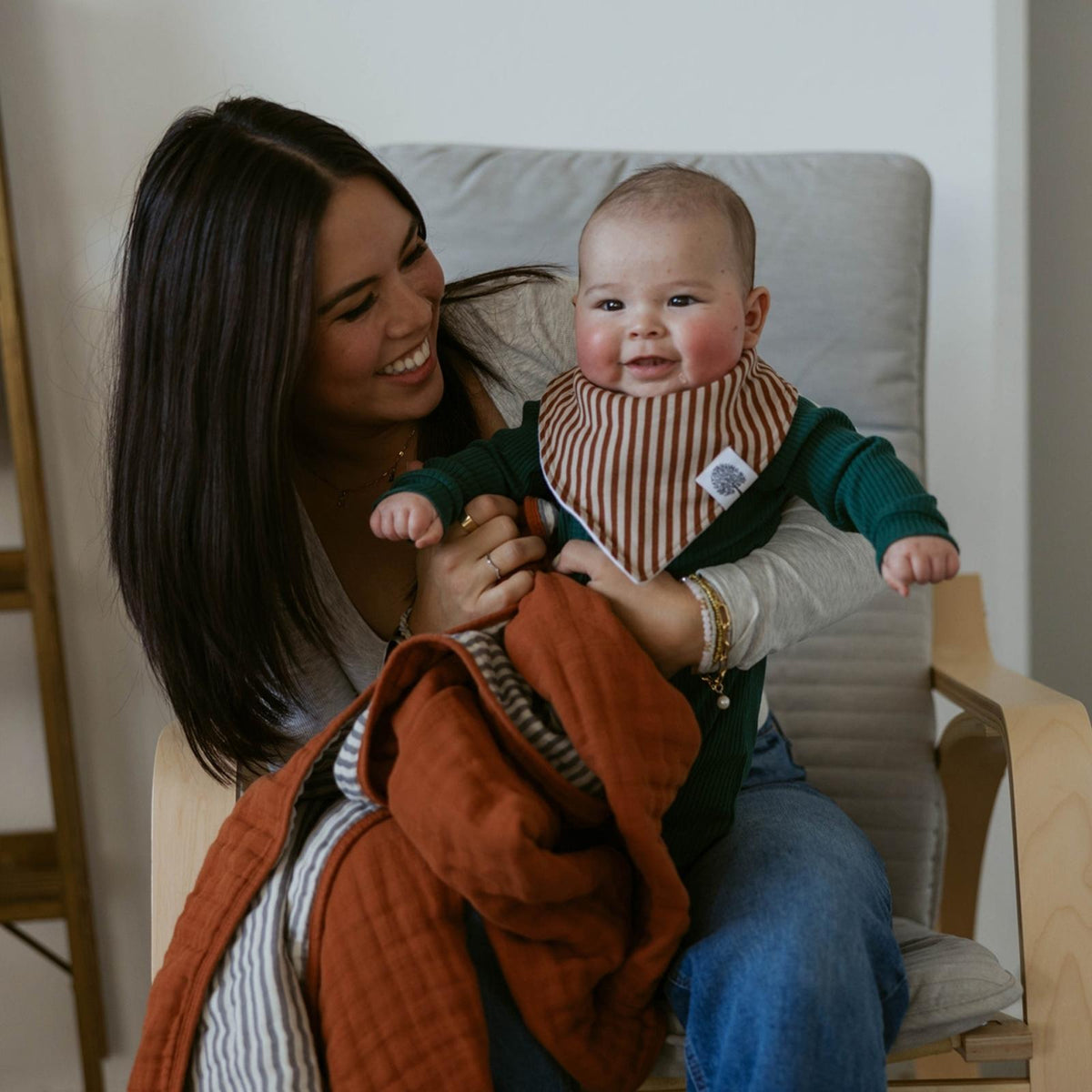 Clay Bandana Bib Set (8 pack) by Parker Baby Co.