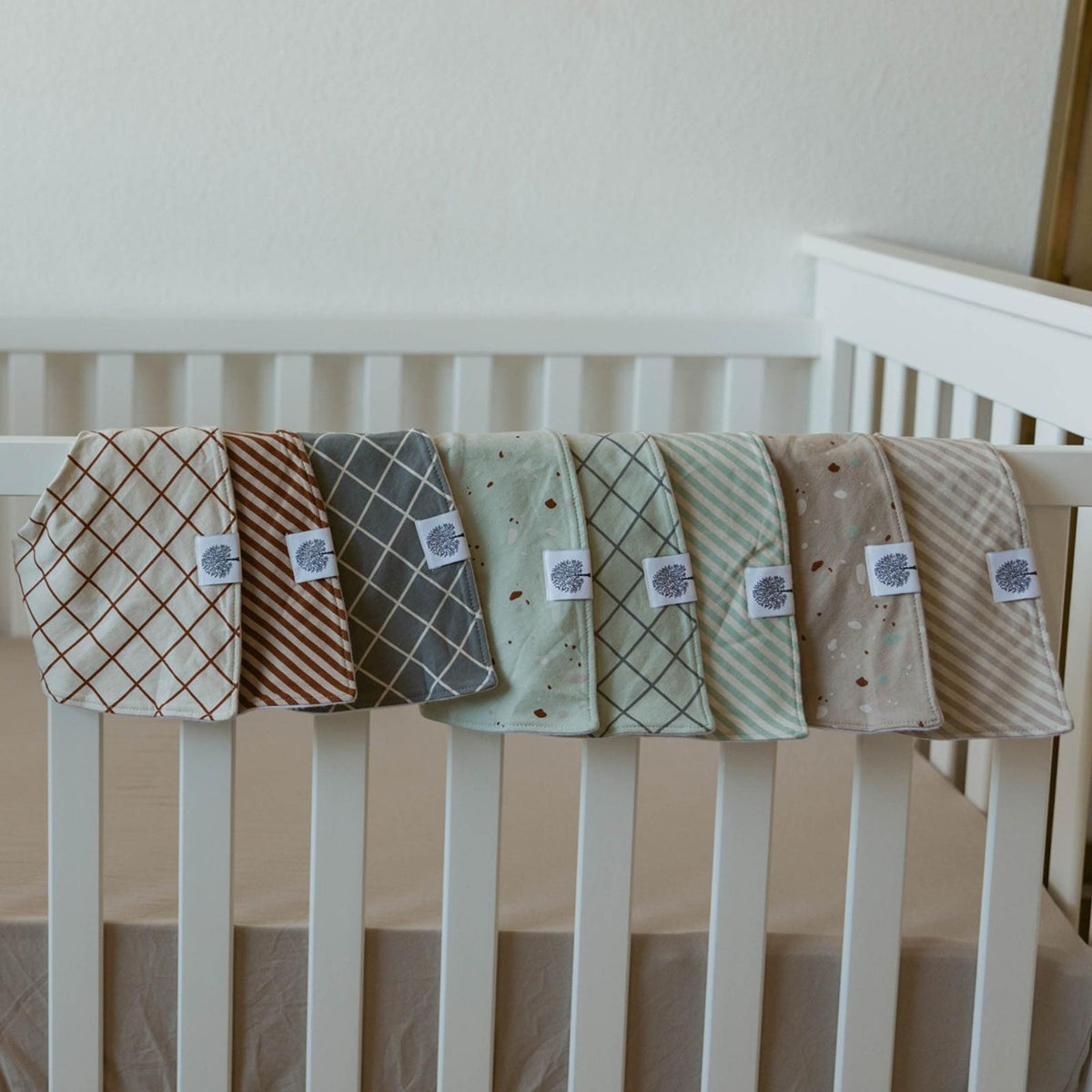Clay Bandana Bib Set (8 pack) by Parker Baby Co.