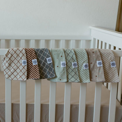 Clay Bandana Bib Set (8 pack) by Parker Baby Co.