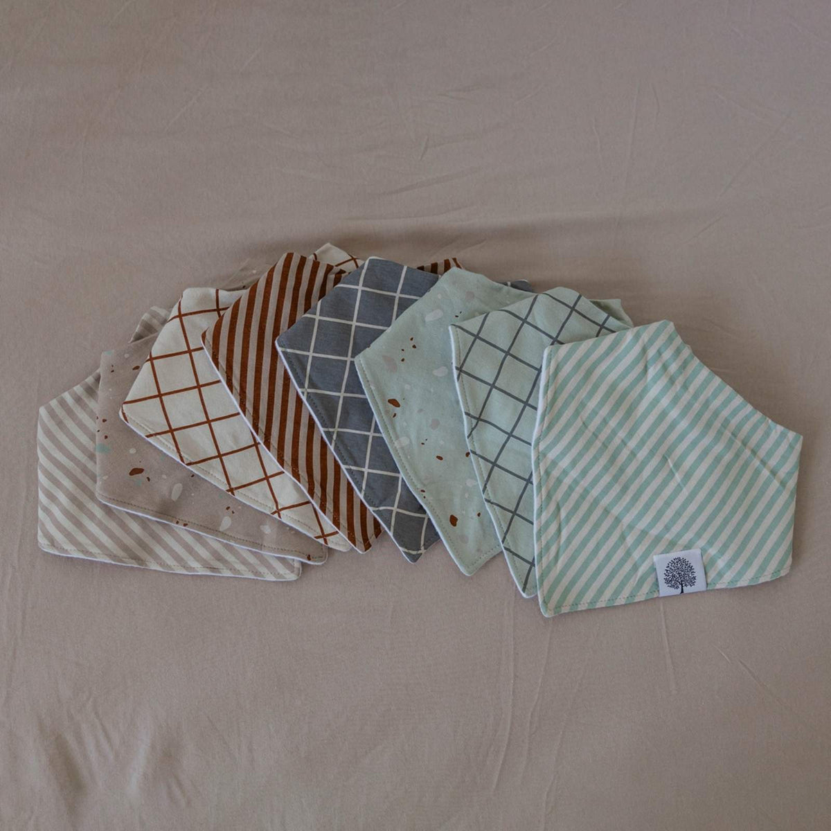 Clay Bandana Bib Set (8 pack) by Parker Baby Co.