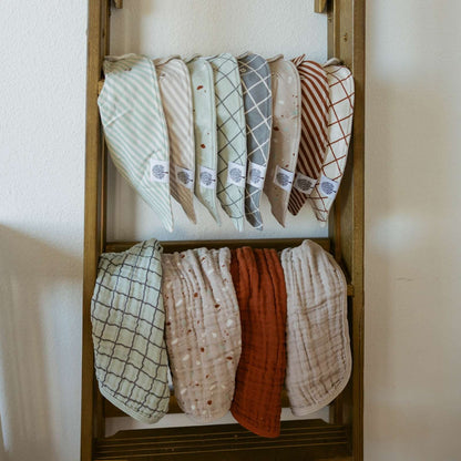 Clay Bandana Bib Set (8 pack) by Parker Baby Co.