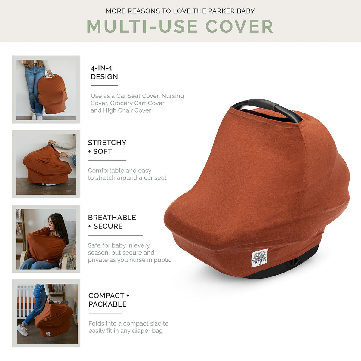 Multi-use Cover, Pebble by Parker Baby Co.