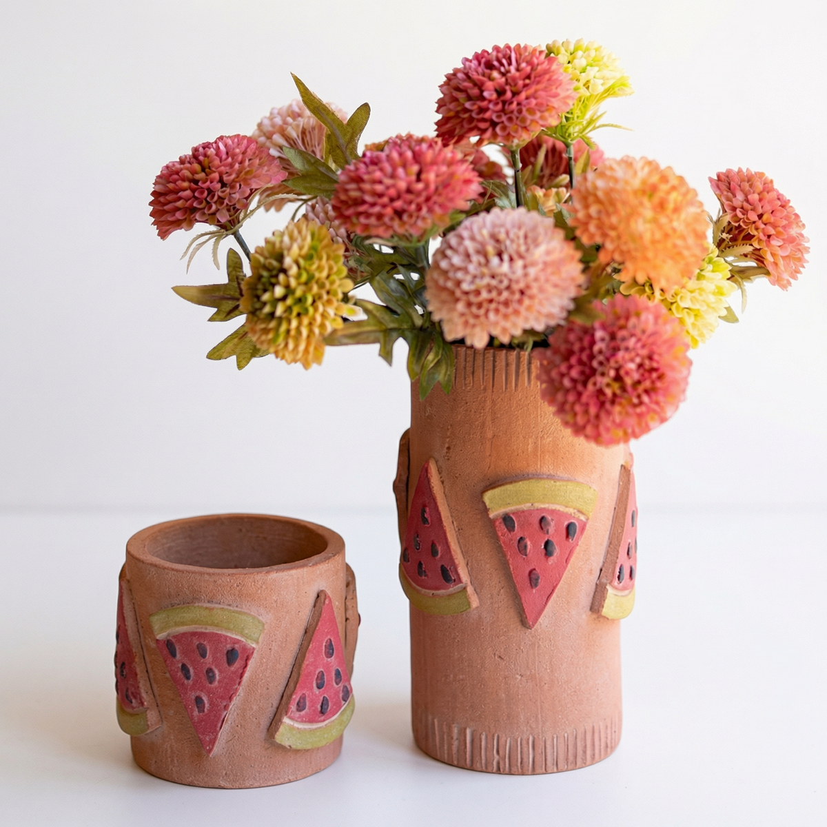 Clay Watermelon Decorative Vase by Rust & Cinder