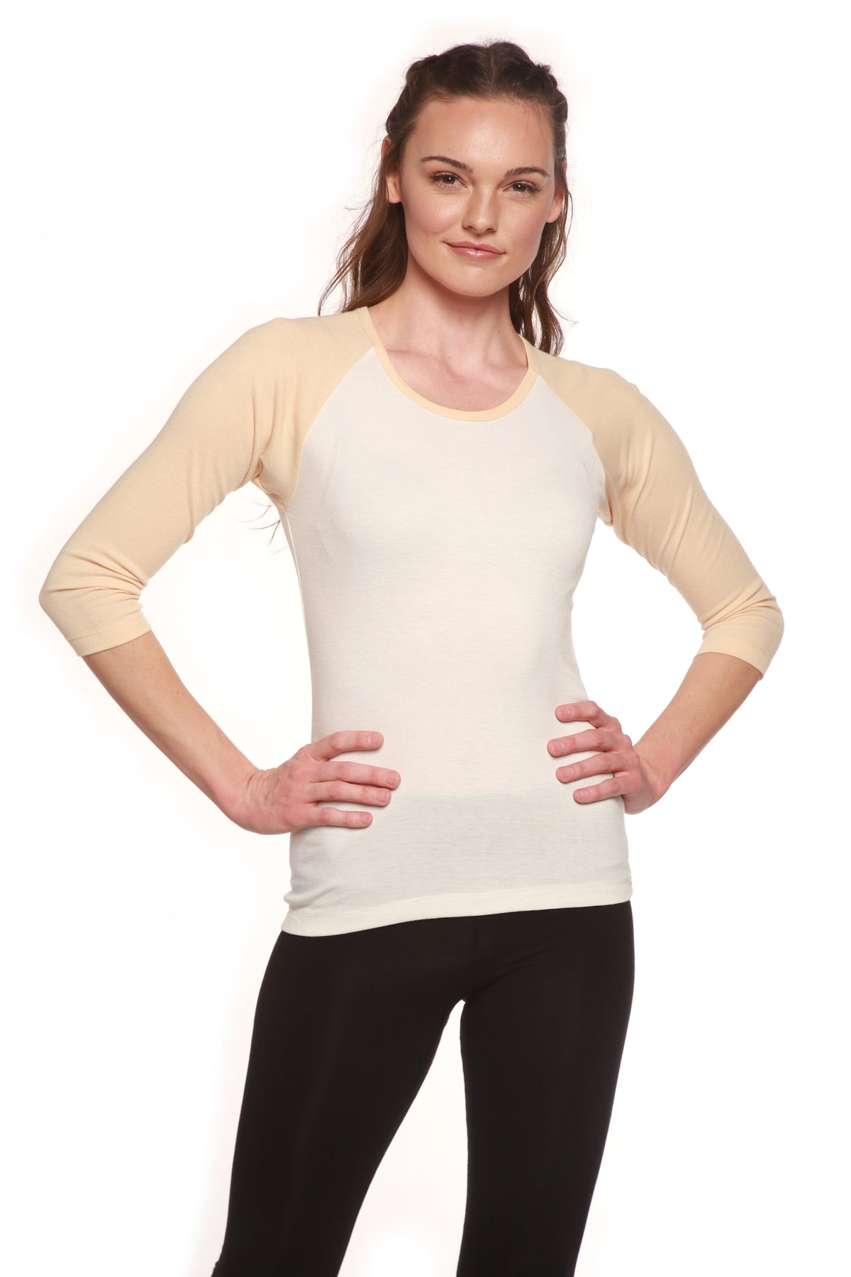 Women's 3/4 sleeve baseball tee – view 5