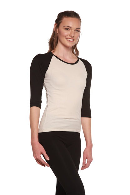 Women's 3/4 sleeve baseball tee – view 12