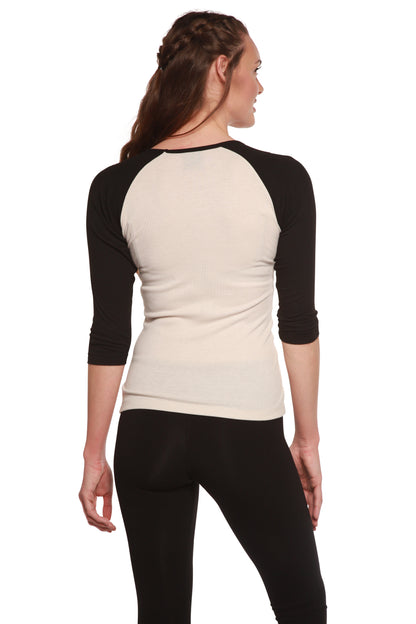 Women's 3/4 sleeve baseball tee – view 4