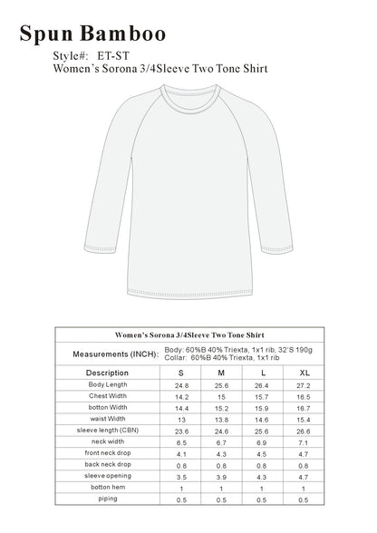 Women's 3/4 sleeve baseball tee – view 13
