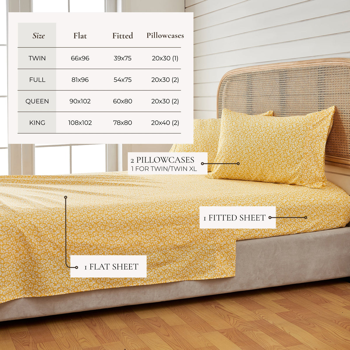 Watercolor Floral Sheet Set - Delia Collection by Great Bay Home