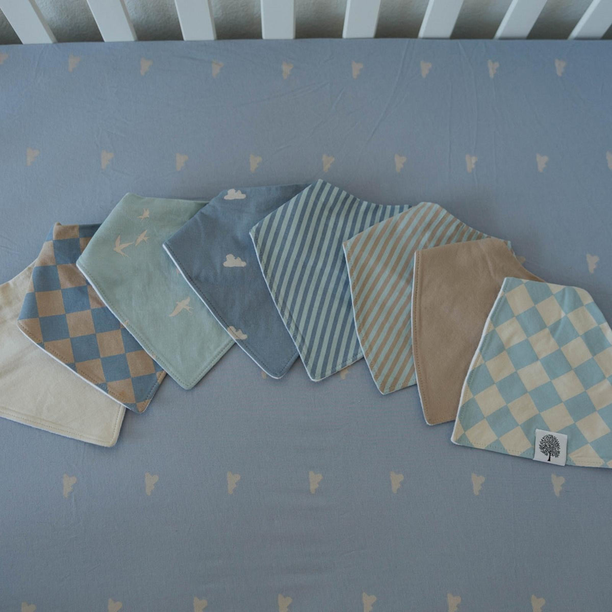 Cloud Bandana Bib Set (8 pack) by Parker Baby Co.