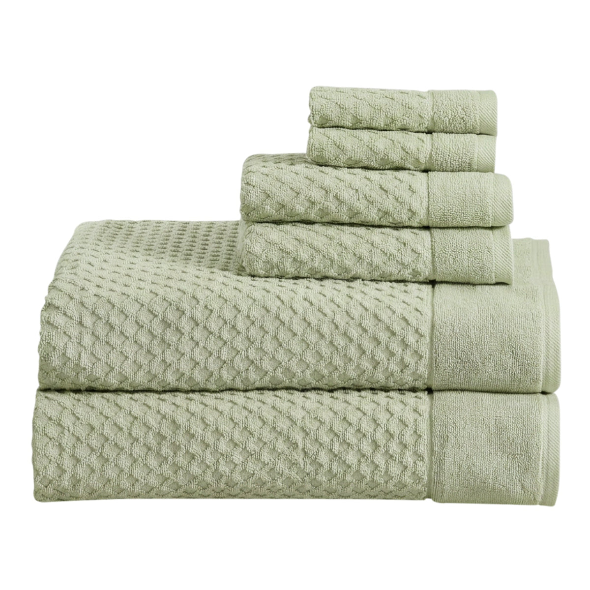 Cotton Diamond Waffle Weave Bath Towel Set - Grayson Collection by Great Bay Home