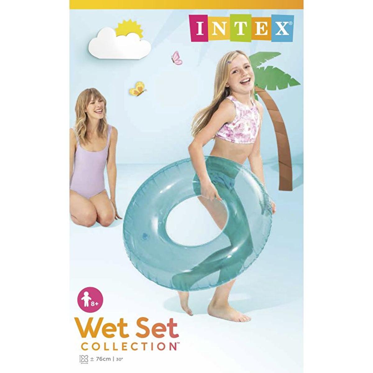 Intex Transparent Jumbo Swim Ring - 76cm Inflatable Pool Float for Kids & Adults - Fun Beach & Water Toy by Beauty Care Bag
