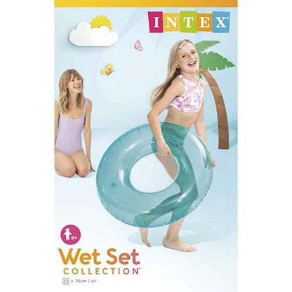 Intex Transparent Jumbo Swim Ring - 76cm Inflatable Pool Float for Kids & Adults - Fun Beach & Water Toy by Beauty Care Bag