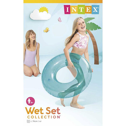 Intex Transparent Jumbo Swim Ring - 76cm Inflatable Pool Float for Kids & Adults - Fun Beach & Water Toy by Beauty Care Bag