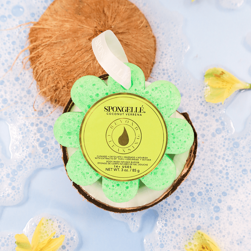 Coconut Verbena | Wild Flower Bath SpongeBody Wash Infused BufferTorqelo.com