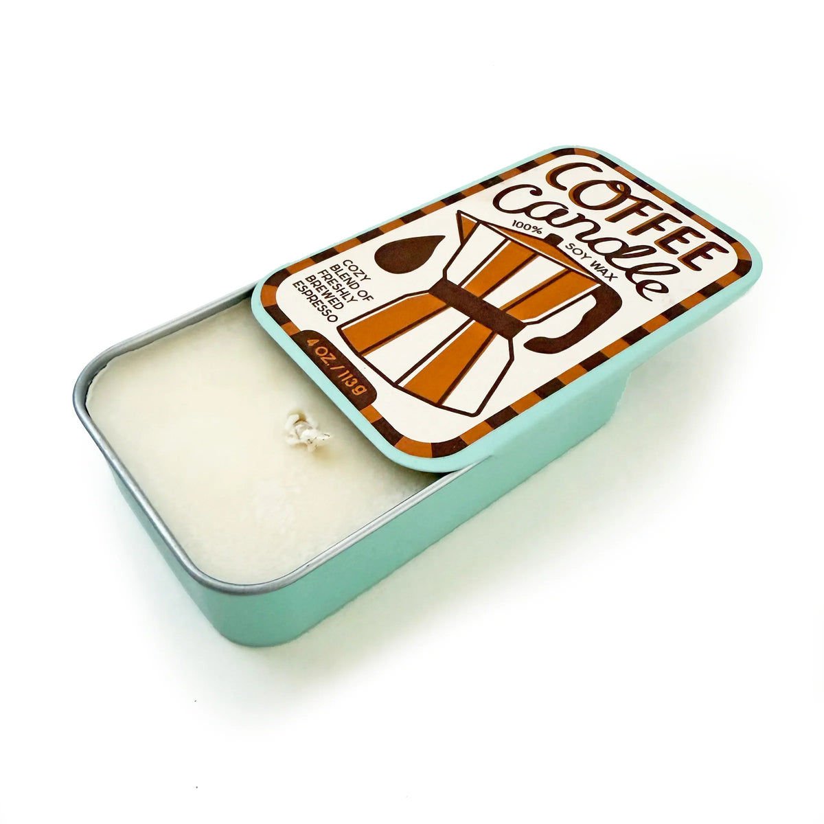 Coffee Espresso Sardine Tin Soy Candle by Rust & Cinder