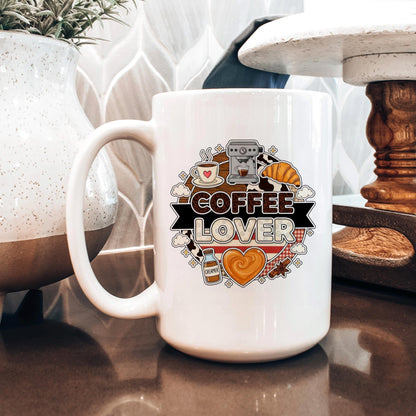 Coffee Lover Mug - Espresso Machine Ceramic Coffee Cup Gift for Latte LoversTorqelo.com