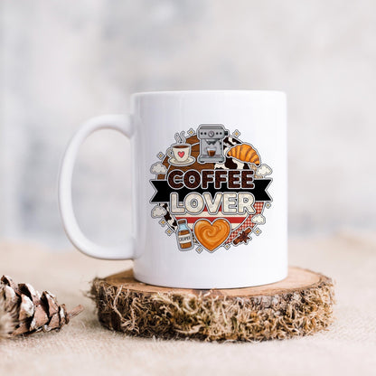 Coffee Lover Mug - Espresso Machine Ceramic Coffee Cup Gift for Latte LoversTorqelo.com