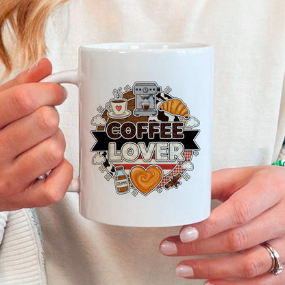 Coffee Lover Mug - Espresso Machine Ceramic Coffee Cup Gift for Latte LoversTorqelo.com
