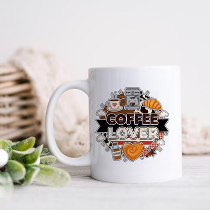 Coffee Lover Mug - Espresso Machine Ceramic Coffee Cup Gift for Latte LoversTorqelo.com