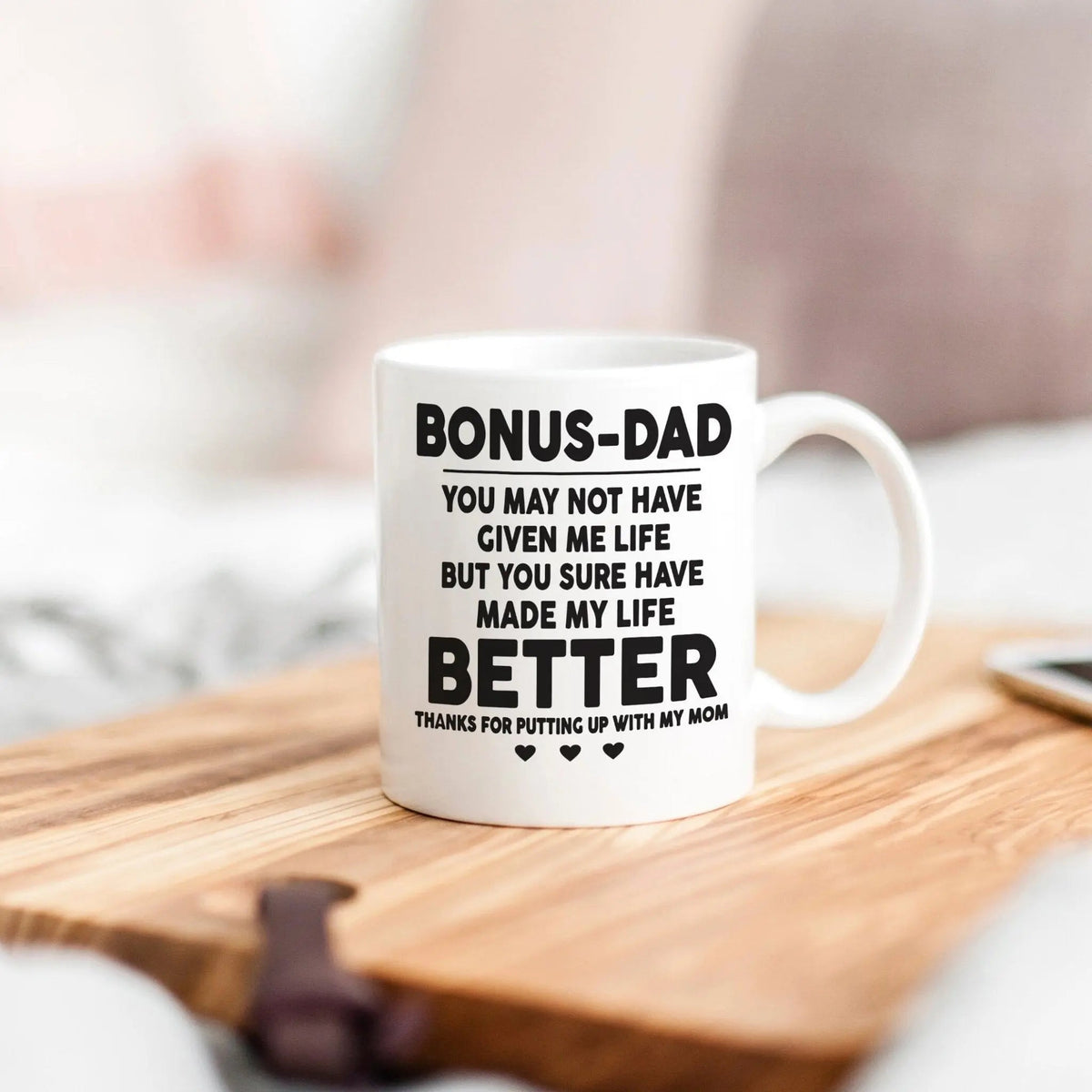 coffee mug for step dad, Christmas gift for step-dad, Bonus Dad coffee mug, funny bonus dad mug by Joyful Moose