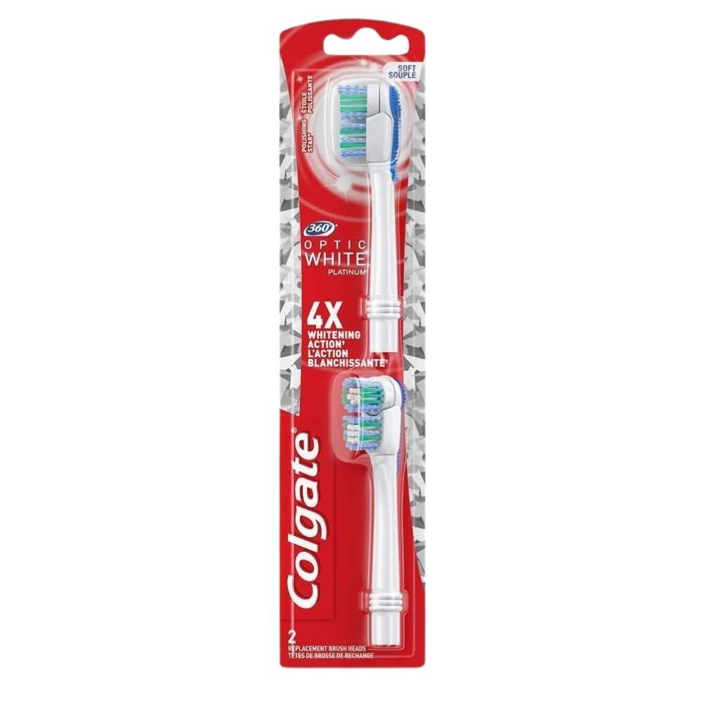Colgate 360 Optic White Platinum Replacement Brush Heads by Beauty Care Bag
