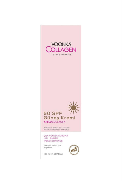 Collagen SPF 50 Sunscreen Cream with Hydrating Collagen 150ml by Beauty Care Bag
