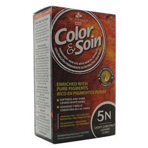 Color & Soin 5N Light Chestnut Hair Dye with Plant Proteins 135ml by Beauty Care Bag