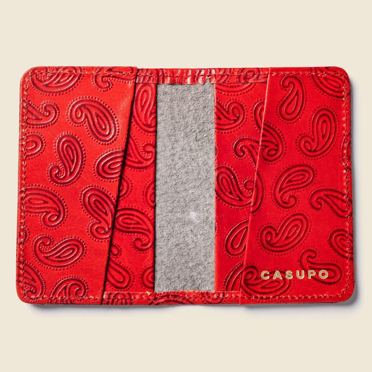 Compact Bifold with RFID Protection - Red PaisleySmall BifoldTorqelo.com