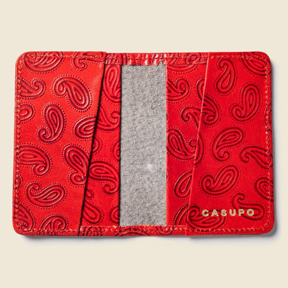 Compact Bifold with RFID Protection - Red PaisleySmall BifoldTorqelo.com