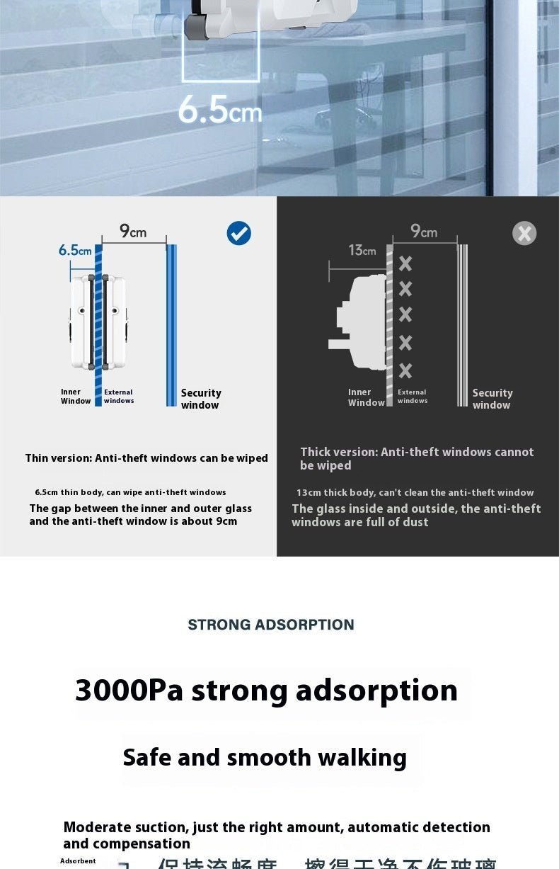 Compact Window Cleaning Robot – Smart Automatic Glass CleanerWindow cleaner robotTorqelo.com
