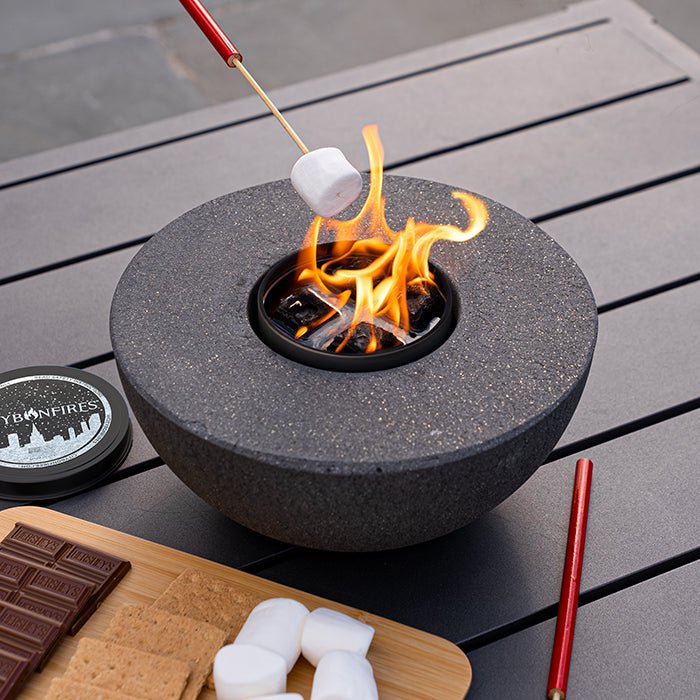 Concrete Semi-Round Fire PitOutdoorsTorqelo.com