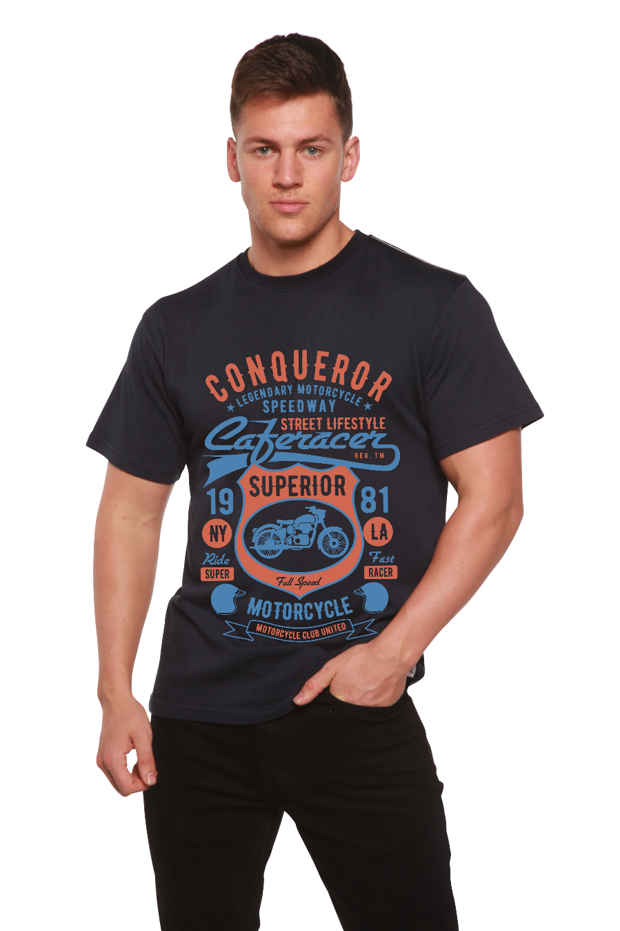 Conqueror Speedway men's bamboo graphic T-shirt – view 14