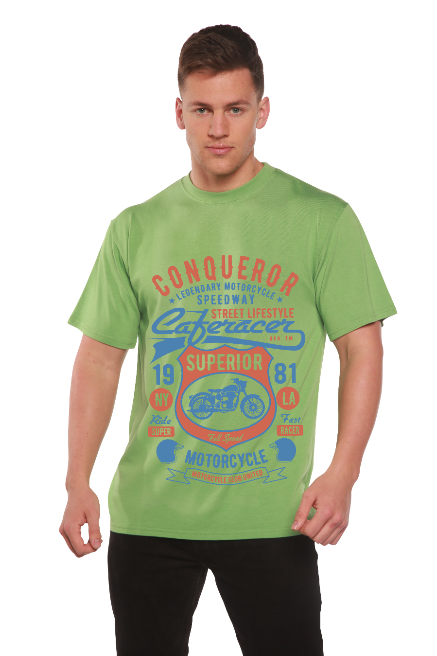 Conqueror Speedway men's bamboo graphic T-shirt – view 8
