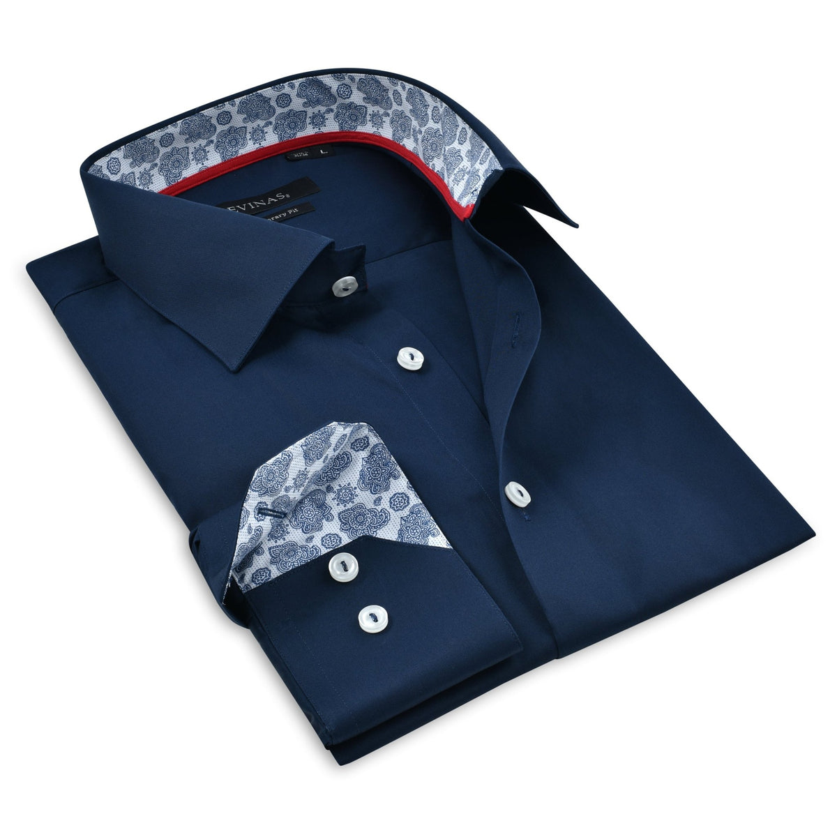 Contrast Collar Button-Up Shirt // Contemporary Fit - contrast trimming - final sale - Size SmallShirts & TopsTorqelo.com
